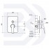 Built-in single-lever shower mixer with automatic diverter 2 ways