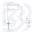 Single lever basin mixer prolungated with 1”1/4 clic-clac
