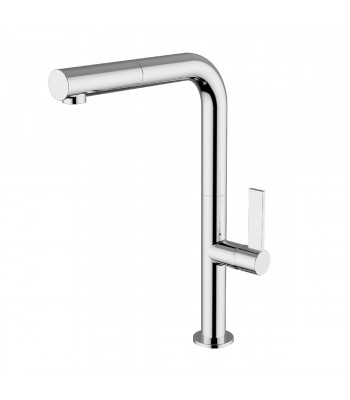 Single-lever one-hole sink mixer with s”L” swivel spout