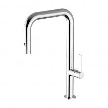 Miscelatore monocomando lavello con doccia estraibile pull down 2 getti con canna a  squadra Miscelatore monocomando lavello con doccia estraibile pull down 2 getti con canna a  squadra