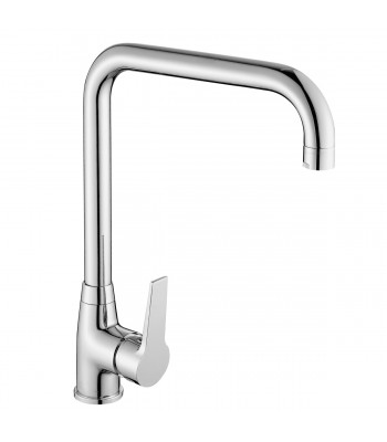 Single-lever one-hole sink mixer with ”L” swivel spout