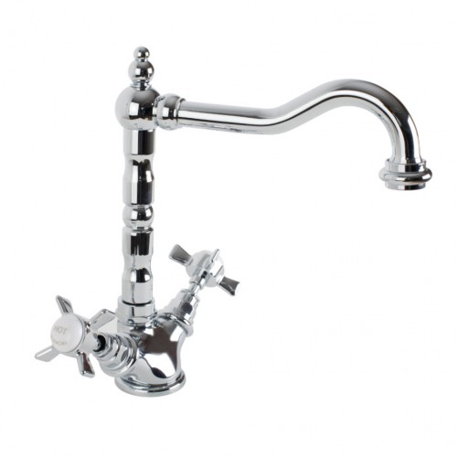 Single hole sink mixer with swivel spout