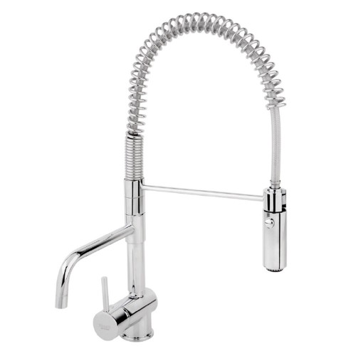 Professional sink mixer H. 55 with diverter and swivel spout