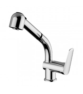 Miscelatore monocomando lavello laterale con doccia estraibile