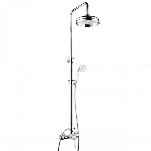 Built-in single-lever shower mixer with column shower head ø 200 and shower kit