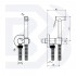 Rubinetto incasso tondo acqua fredda,  doccia shut off Mini e flessibile cm 120