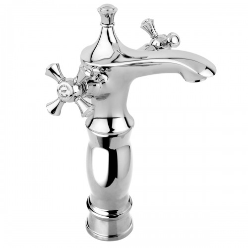 Single lever basin mixer prolungated and 1” 1/4" clic-clac