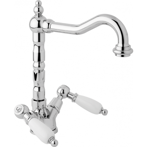 Single hole wash sink mixer with swivel spout