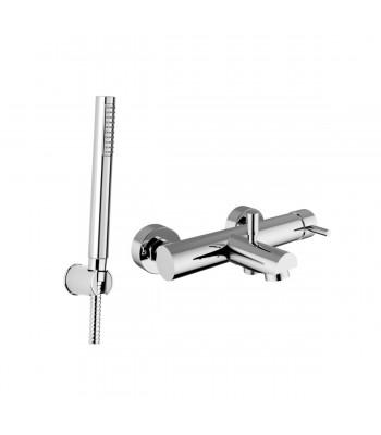 Miscelatore monocomando vasca esterno con doccia flessibile cm 150 e supporto