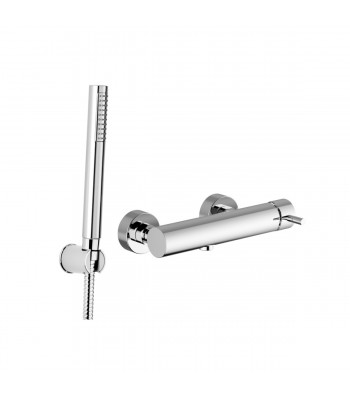 Single-lever external shower mixer with flexible cm 150 and shower support