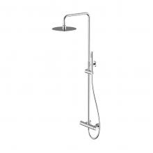 Miscelatore monocomando esterno  doccia serie Mini con deviatore  incorporato, colonna doccia,  soffione Ø250, doccia,  flessibile cm 150