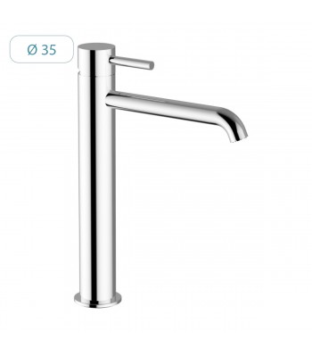 Single-lever basin mixer prolungated and 1” 1/4” pop-up waste