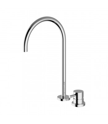 Miscelatore  lavabo 2 fori   da piano con comando  remoto con scarico - 1” 1/4” clic-clac