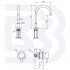 Single-lever basin mixer  freestanding with remote control