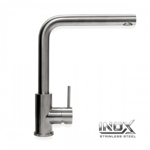 Sink mixer in stainless steel