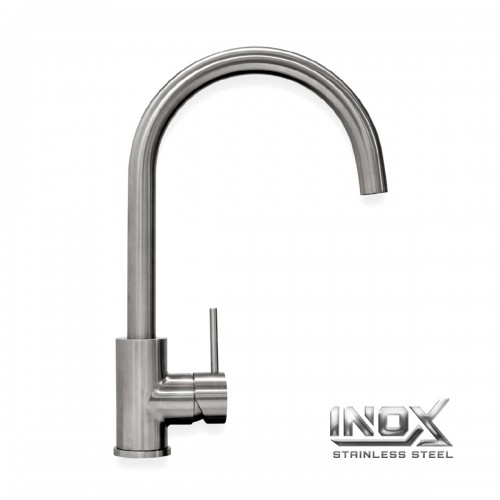 Sink mixer in stainless steel