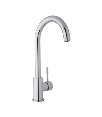 Single-lever one-hole sink mixer with swivel spout 