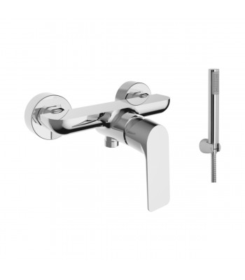 Miscelatore monocomando esterno doccia con flessibile  cm 150, supporto e doccia