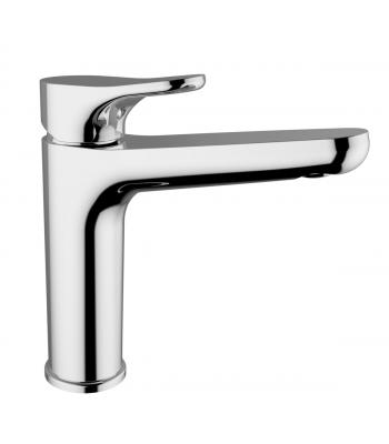 Single lever basin mixer medium with  long spout and and 1”1/4 clic-clac