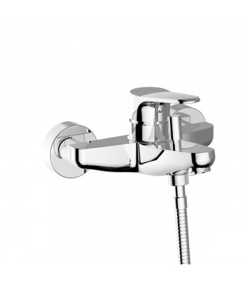Single-lever external bath mixer without shower kit