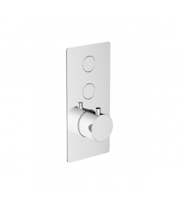 Miscelatore termostatico  ad incasso con deviatore push  a 2 vie