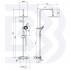 External shower mixer Mikros series with column