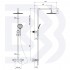 External thermostatic shower  mixer with column, 3 jet shower,  shower head ø 250