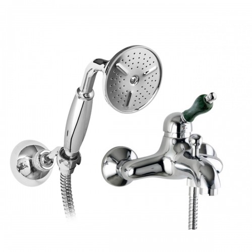 Single-lever external bath mixer with shower kit