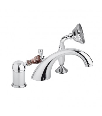 Batteria da bordo vasca miscelatore con doccia