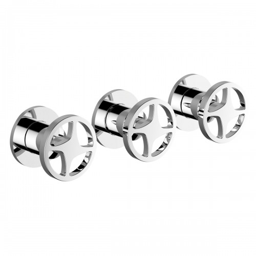 3 holes wall mounted shower mixer with 2 ways diverter