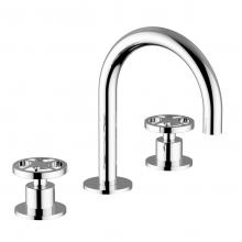 Batteria lavabo tre fori, senza scarico