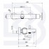 Miscelatore monocomando vasca esterno con doccia flessibile cm 150 e supporto