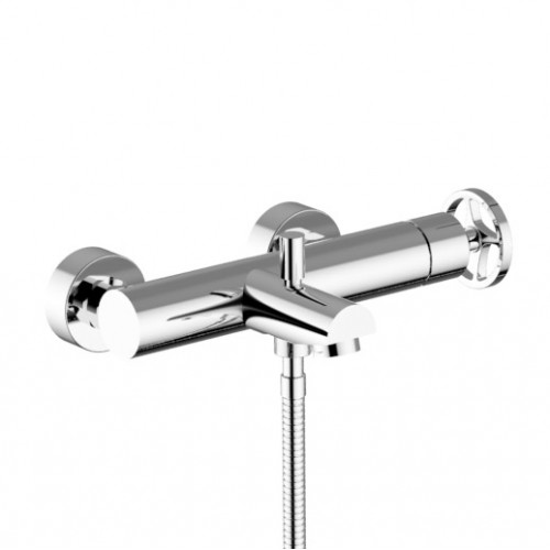 Single-lever external bath mixer without shower kit