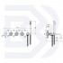 5 holes wall mounted bath mixer with 2 ways diverter, bath filler, shower kit