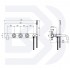 5 holes wall mounted bath mixer with 2 ways diverter, bath filler, shower kit with plate