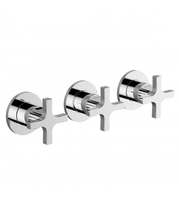 3 holes wall mounted shower mixer with diverter