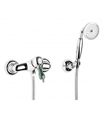 Single-lever external shower mixer with shower kit
