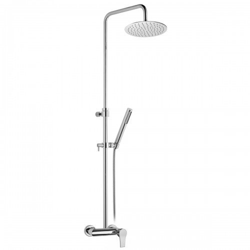 Single lever external shower mixer  complete with shower column, ss shower head Ø 200 and shower kit