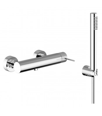Miscelatore monocomando esterno doccia con flessibile cm 150, supporto e doccia