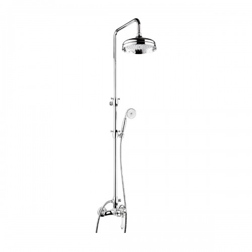 Built-in single-lever shower mixer with column shower head ø 200 and shower kit