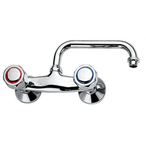 Wall sink group 1/2 with "U" swivel spout