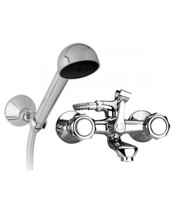 Gruppo vasca esterno con doccia, flessibile cm 150 e duplex