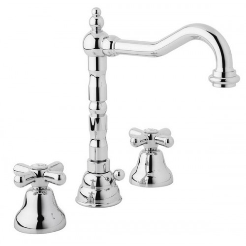 3 holes wash basin mixer with automatic pop-up waste 1" 1/4" and movable spout