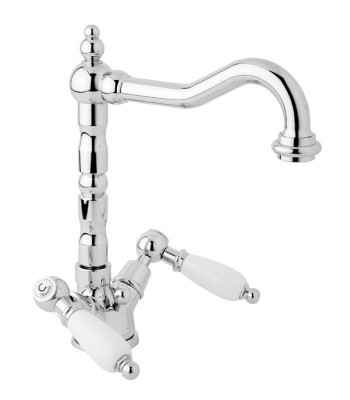 Single hole wash basin mixer with swivel spout, automatic pop-up waste  1" 1/4"