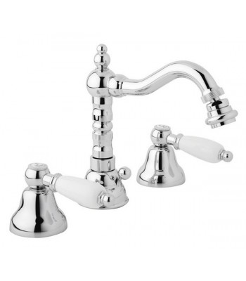 3 hole wash bidet mixer with automatic pop-up waste 1" 1/4" swivel spout
