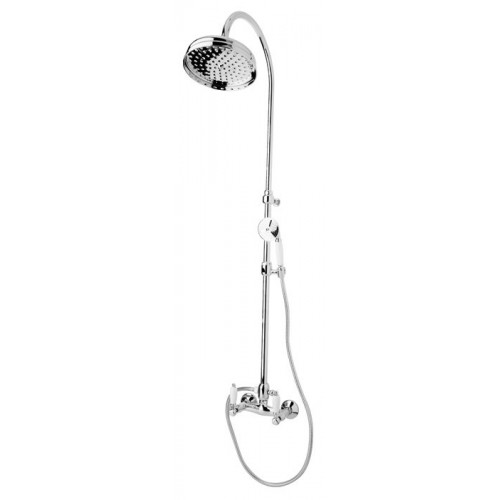 External shower set with coloumn and shower heard Ø 200 and shower kit