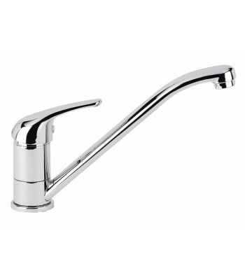 Single-lever one-hole sink mixer with movable spout