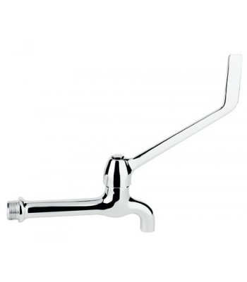 Wall mounted long tap 1/2 15 cm with sanitary lever