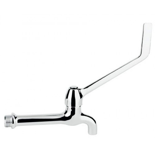 Wall mounted long tap 1/2 15 cm with sanitary lever