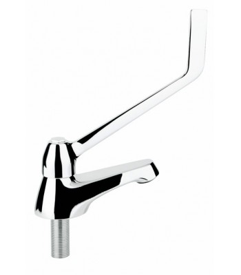 Rubinetto lavabo collo di cigno con leva sanitaria